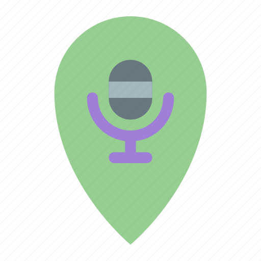 Location, podcast, microphone, pin, navigation icon - Download on Iconfinder