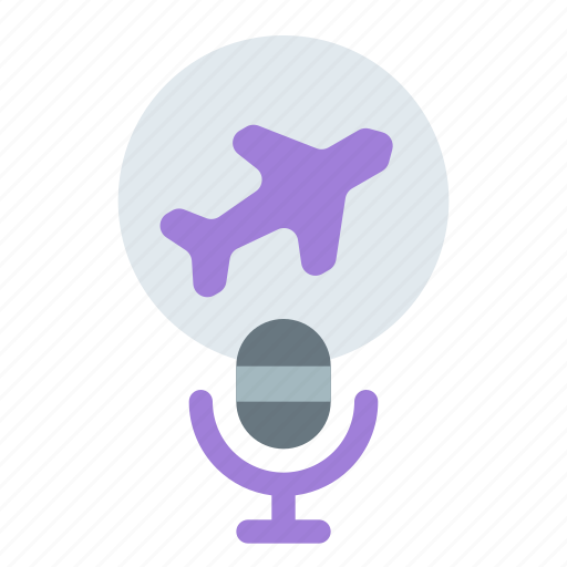 Podcast, flight, travel, transportation, airplane icon - Download on Iconfinder
