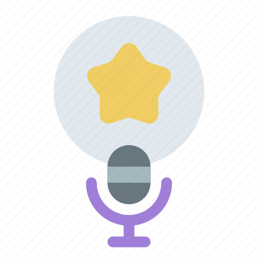Podcast, radio, star, favorite, microphone icon - Download on Iconfinder