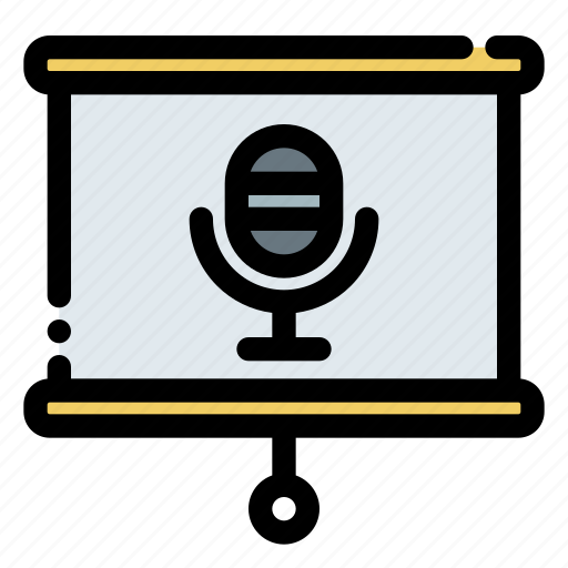Presentation, podcast, microphone, studio, radio icon - Download on Iconfinder