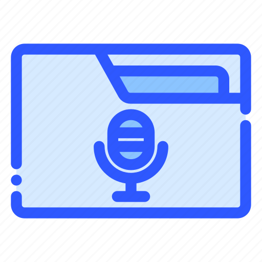 Folder, podcast, computer, radio, audio icon - Download on Iconfinder