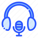 podcast, broadcasting, radio, microphone, headphone