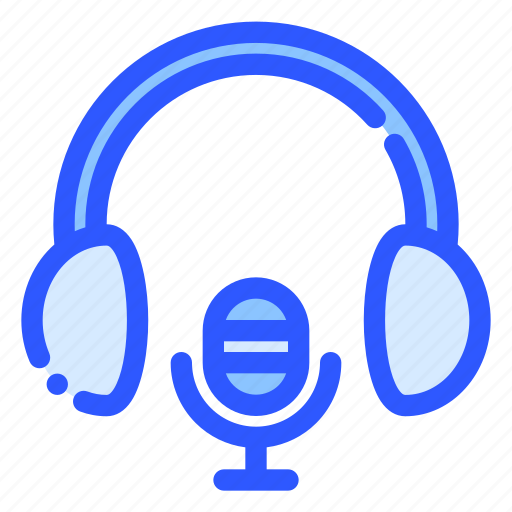 Podcast, broadcasting, radio, microphone, headphone icon - Download on Iconfinder