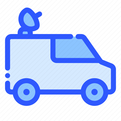 Van, news, television, tv, reporter icon - Download on Iconfinder
