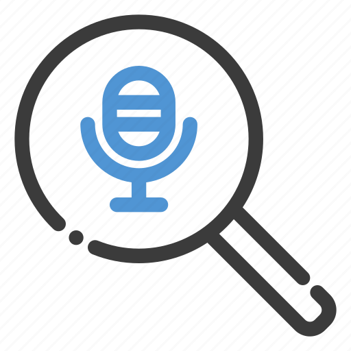 Search, audio, microphone, podcast, loupe icon - Download on Iconfinder