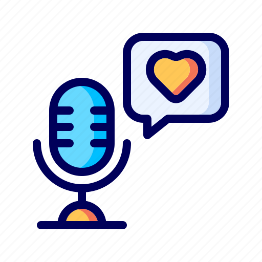Podcast, radio, love, romance icon - Download on Iconfinder