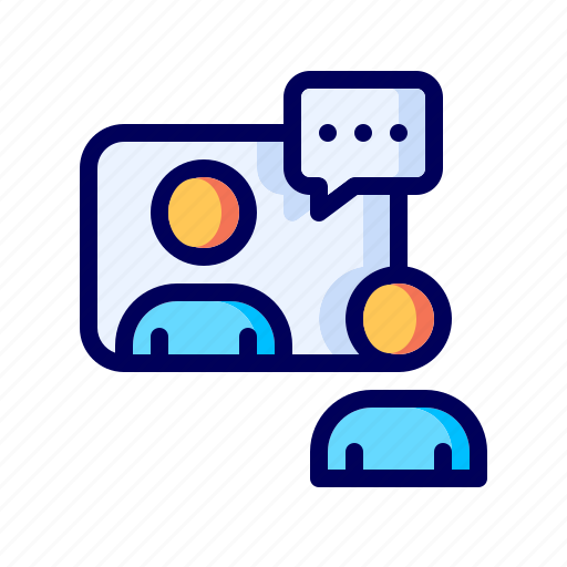 Virtual, interview, conference, video call icon - Download on Iconfinder