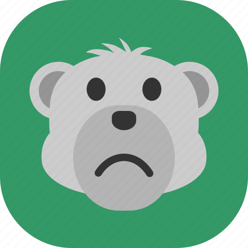 Emoticon, expression, face, polarbear, sad, smile icon - Download on Iconfinder