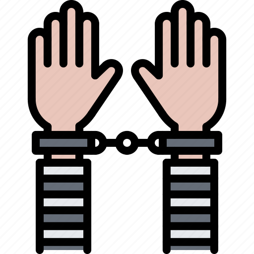 Criminal, hand, handcuffs, justice, law, police, policeman icon - Download on Iconfinder