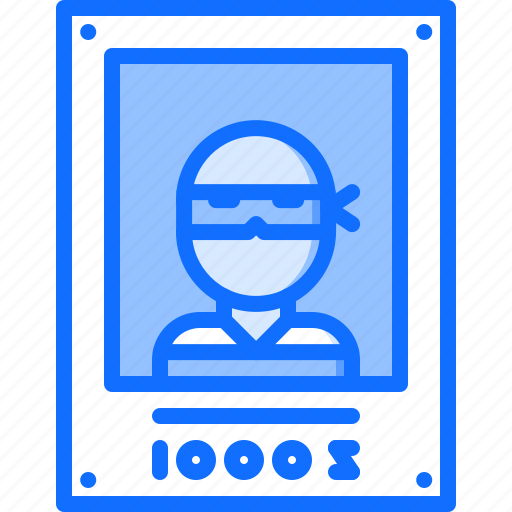 Criminal, justice, law, notice, police, thief, wanted icon - Download on Iconfinder