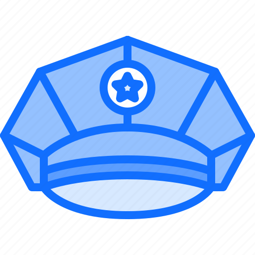 Cap, cop, justice, law, police, policeman, uniform icon - Download on Iconfinder