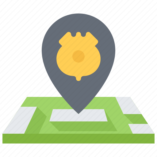 Justice, law, location, map, pin, police, station icon - Download on Iconfinder