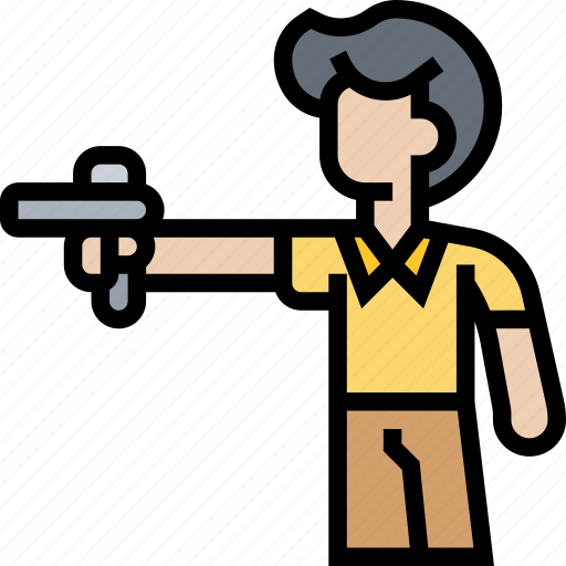 Shooting, gun, gunman, killer, violence icon - Download on Iconfinder