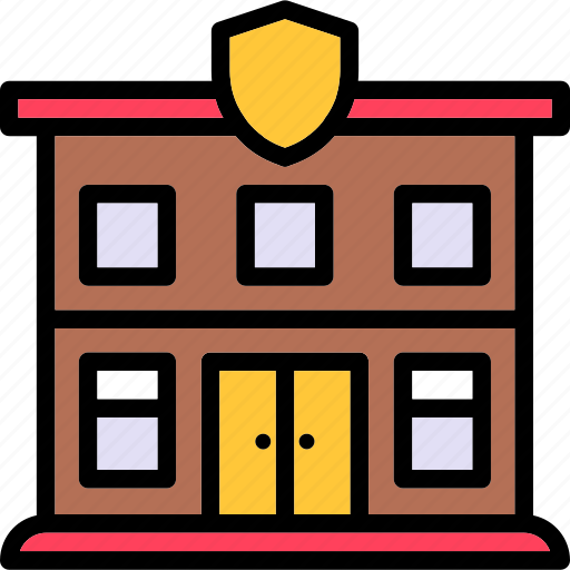 Building, institute, place, police, station icon - Download on Iconfinder