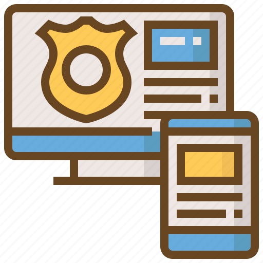 Computer, cop, justice, law, police, policeman, security icon - Download on Iconfinder