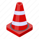 border, cartoon, cone, construction, isometric, road, warning