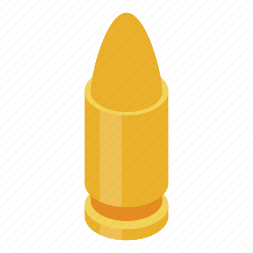 Bullet, cartoon, danger, isometric, military, silhouette, white icon - Download on Iconfinder