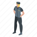 business, cartoon, fashion, isometric, officer, police, woman