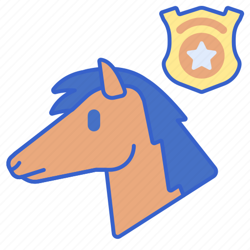 Horse, mounted, police icon - Download on Iconfinder