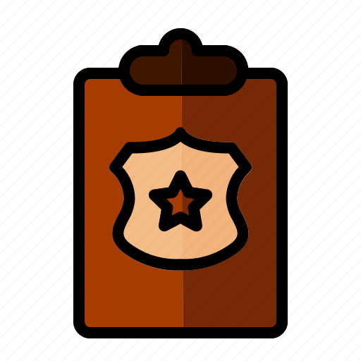 Police officer, report, notes, police, file, cop icon - Download on Iconfinder