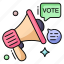 vote announcement, vote promotion, vote publicity, vote campaign, vote marketing 