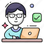 laptop user, freelancer, remote worker, online user, workplace 