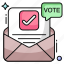 vote mail, email, correspondence, letter, envelope 