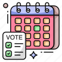 vote day, vote date, vote schedule, planner, almanac