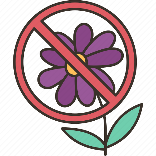 Flower, pollen, allergy, sensitive, warning icon - Download on Iconfinder