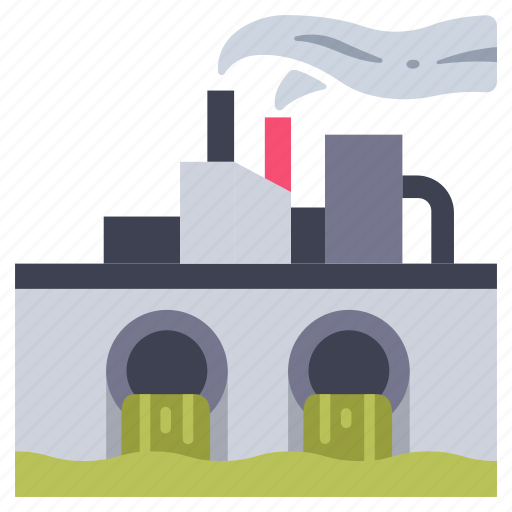 Environment, factory, industry, pollution, sewage, waste, water icon - Download on Iconfinder