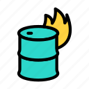 barrel, burn, fire, drum, pollution