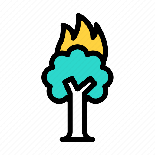 Tree, fire, pollution, environment, burn icon - Download on Iconfinder