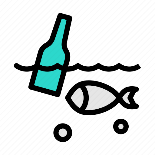 Wine, water, fish, pollution, bottles icon - Download on Iconfinder