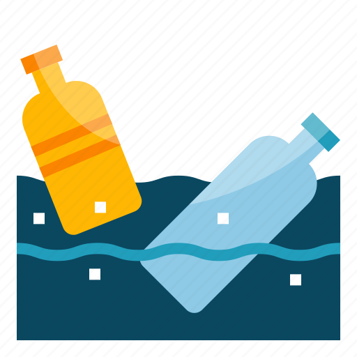 Bottle, floating, ocean, plastic, trash, pollution icon - Download on Iconfinder