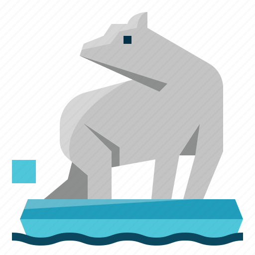 Polar, bear, ice, melting, climate, change icon - Download on Iconfinder