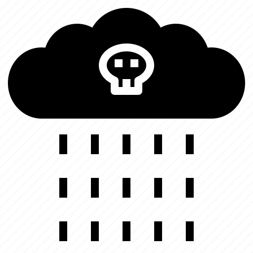 Poison, rain, air, pollution, environment, cloud, skull icon - Download on Iconfinder