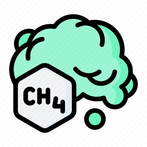 Methane, gas, atom, chemical, pollution icon - Download on Iconfinder