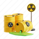 radioactive, material, radioactive material, hazardous materials, pollution control, radioactive waste, 3d icon, 3d illustration, 3d render