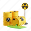 radioactive, material, radioactive material, hazardous materials, pollution control, radioactive waste, 3d icon, 3d illustration, 3d render 