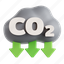 reduce, emission, emission control, environmental standards, pollution control, emissions reduction, 3d icon, 3d illustration, 3d render 