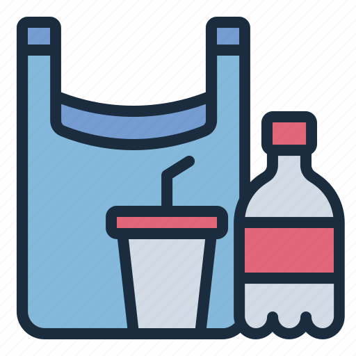 Plastics, ecology, pollution, plastic bag, plastic bottle icon - Download on Iconfinder