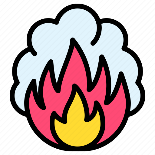 Burn, fire, pollution, smoke icon - Download on Iconfinder