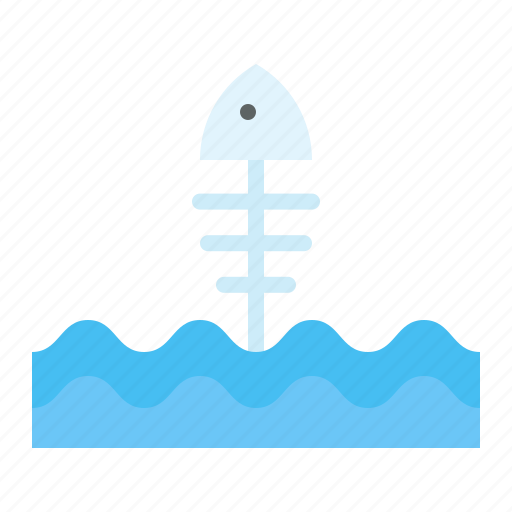 Fish bone, pollution, sea, water pollution icon - Download on Iconfinder