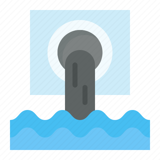 Factory, industrial, pollution, waste, water pollution icon - Download on Iconfinder