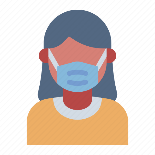 Woman, wear, avatar, healthcare, medical, pollution, face mask icon - Download on Iconfinder