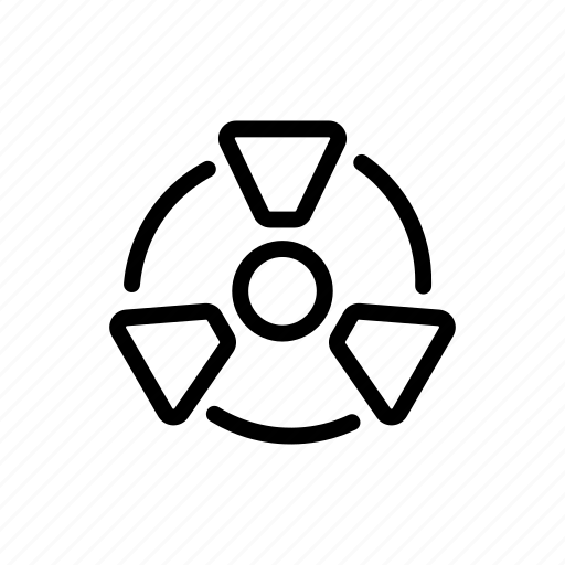 Contour, danger, environmental, hazard, nuclear, pollution, radiation icon - Download on Iconfinder