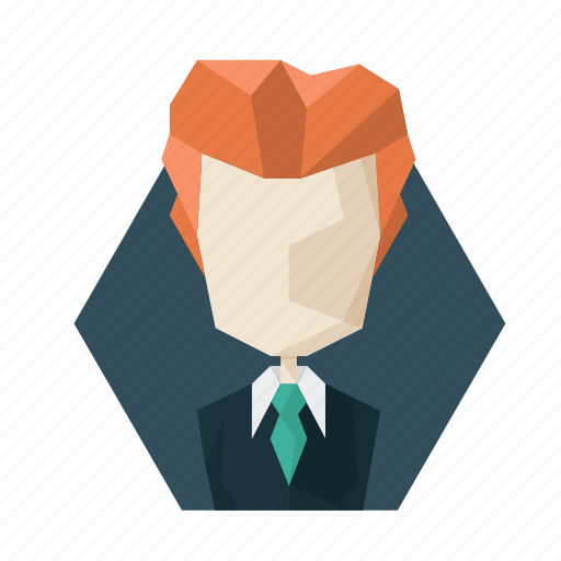 Avatar, avatars, manager, poligon, profile, suit, tie icon - Download on Iconfinder