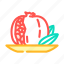 pomegranate, whole, grain, leaf, fruit, nature 