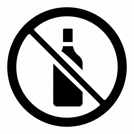 Alcohol garbage, forbidden, no bin, no drinking, no garbage, no trash icon - Download on Iconfinder