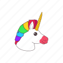 animal, unicorn, rainbow, mohawk, cute